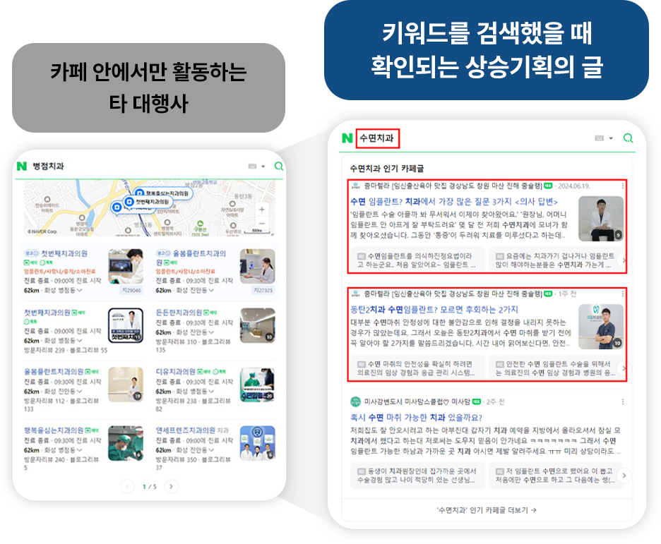 카페 수정_2 키워드 검색 시 상단 노출됨